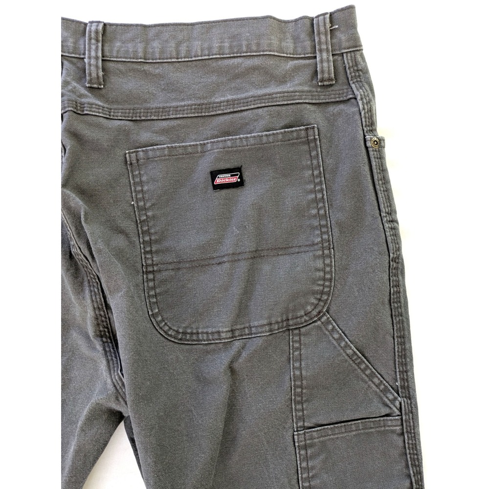 Genuine Dickies Mens Gray Carpenter Pants Utility Workwear 38x32 EU1939RSL